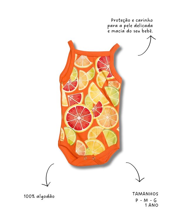 BODY ALÇA LARANJA