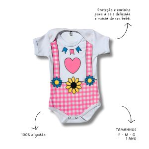 BODY JUNINA MENINA ROSA