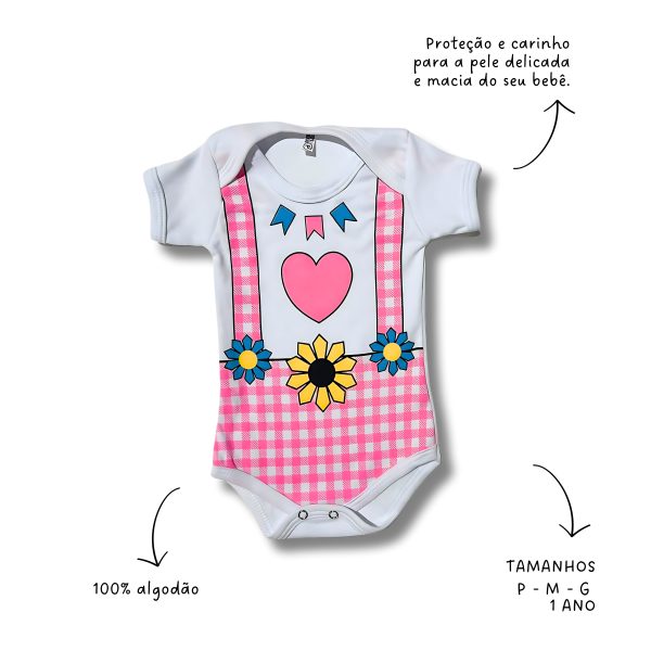 BODY JUNINA MENINA ROSA