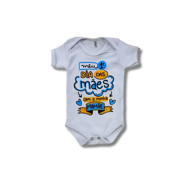 BODY DIA DAS MÃES BRANCO COM AZUL - Image 2