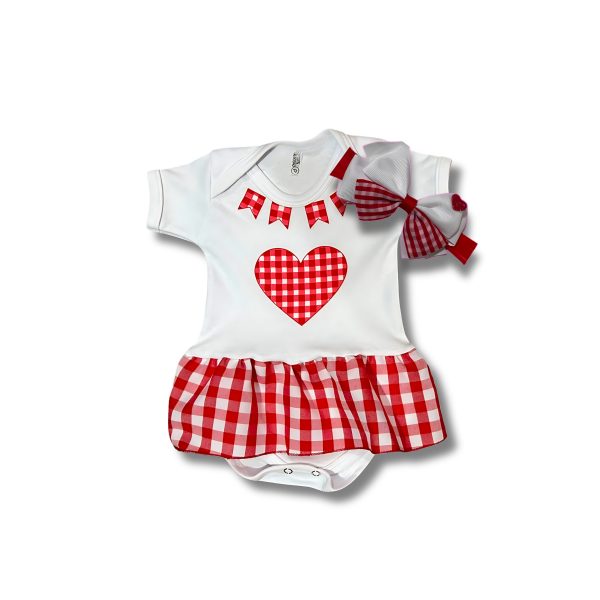 KIT BODY CORAÇÃO VERMELHO+LAÇO - Image 2