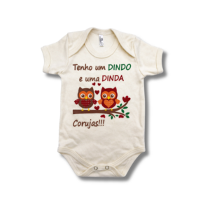 Body Dindo e Dinda Corujas Branco