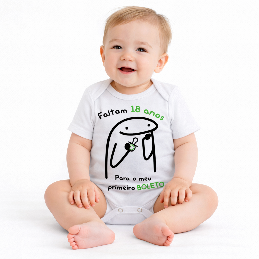 Body Faltam 18 anos Primeiro Boleto Unissex - Imagem 2