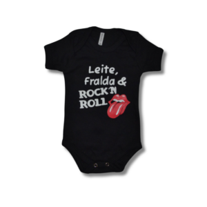 Body Leite Fralda e Rock Unissex