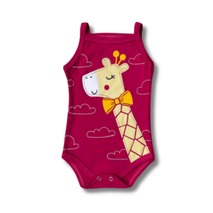 Body Alça Girafa Rosa