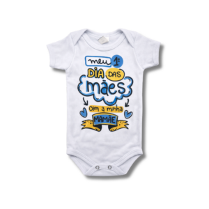 Body Meu 1º Dia das Mães Azul