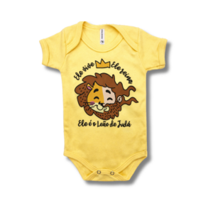 Body Leão de Judá Amarelo Unissex