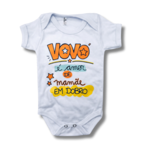 Body Vovo é Amor de Mãe em Dobro Unissex