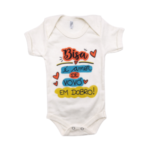 Body Bisa Amor de Vovó em Dobro Unissex