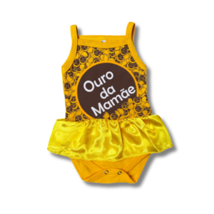 Body Alça Saia Ouro da Mamãe