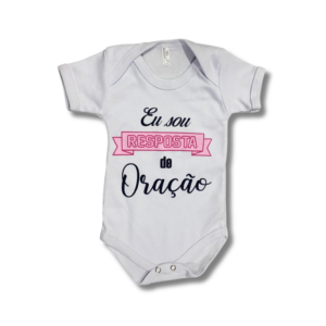 Body Eu Sou Resposta de Oração Rosa