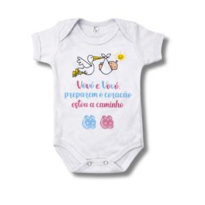 Body Vovô e Vovó Preparem o Colinho Unissex