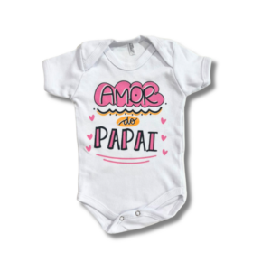 Body Amor do Papai Rosa Unissex