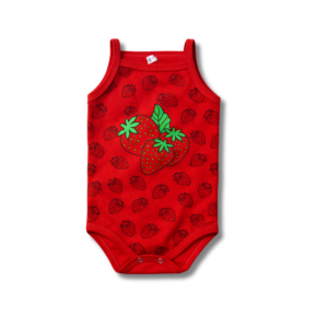 Body Alça Frutinha Morango Unissex