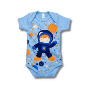 Body Astronauta Azul Claro Unissex