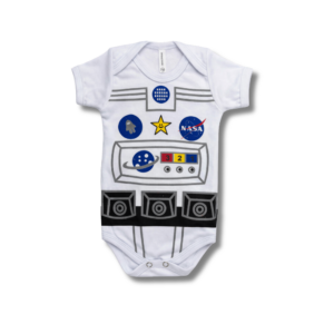 Body Astronauta Roupa Branco Unissex