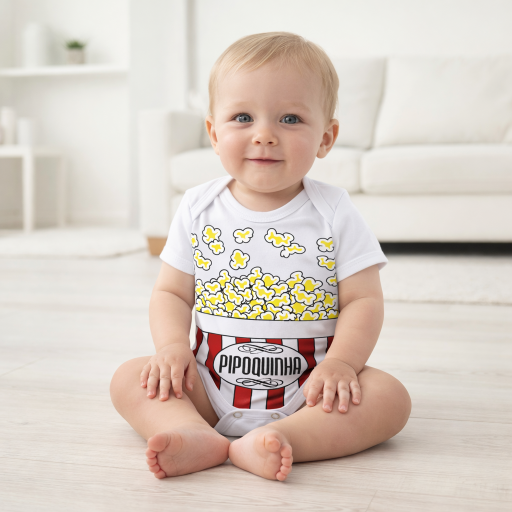 Body Pipoquinha Branca Unissex - Imagem 2