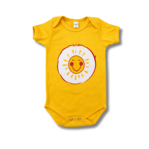 Body Urso Barriga Sol Amarelo