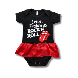 Body Saia Leite Fralda e Rock