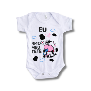 Body Eu Amo Meu Tetê Rosa