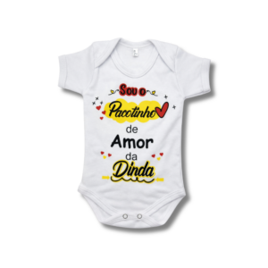 Body Pacotinho de Amor Dinda Branco Unissex
