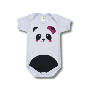 Body Saia Panda Rosto Laço