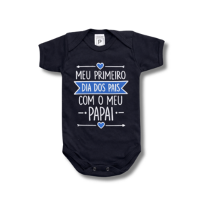 Body Meu Primeiro Dia dos Pais Azul