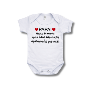 Body PaPai Dois Corações Unissex