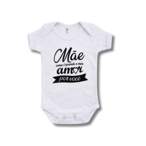 Body Branco Mãe Amor Por Você Unissex