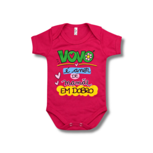 Body Rosa Vovo é Amor de Mãe em Dobro