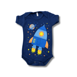 Body Foguete Azul Escuro