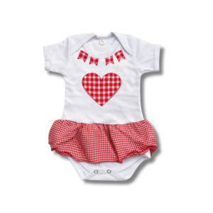 Body Coração Vermelho Festa Junina